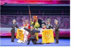 太湖县黄梅戏演艺有限公司本次表演的太湖曲子戏是经典剧目《降曹》剧照